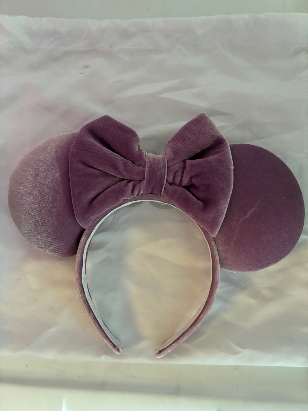 Disney Crushed Velvet Lilac Minnie Ears Headband